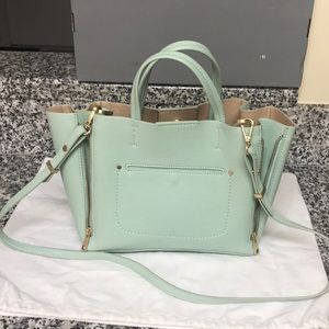 Ann Taylor Leather Mint Mini Tote/Shoulder bag.